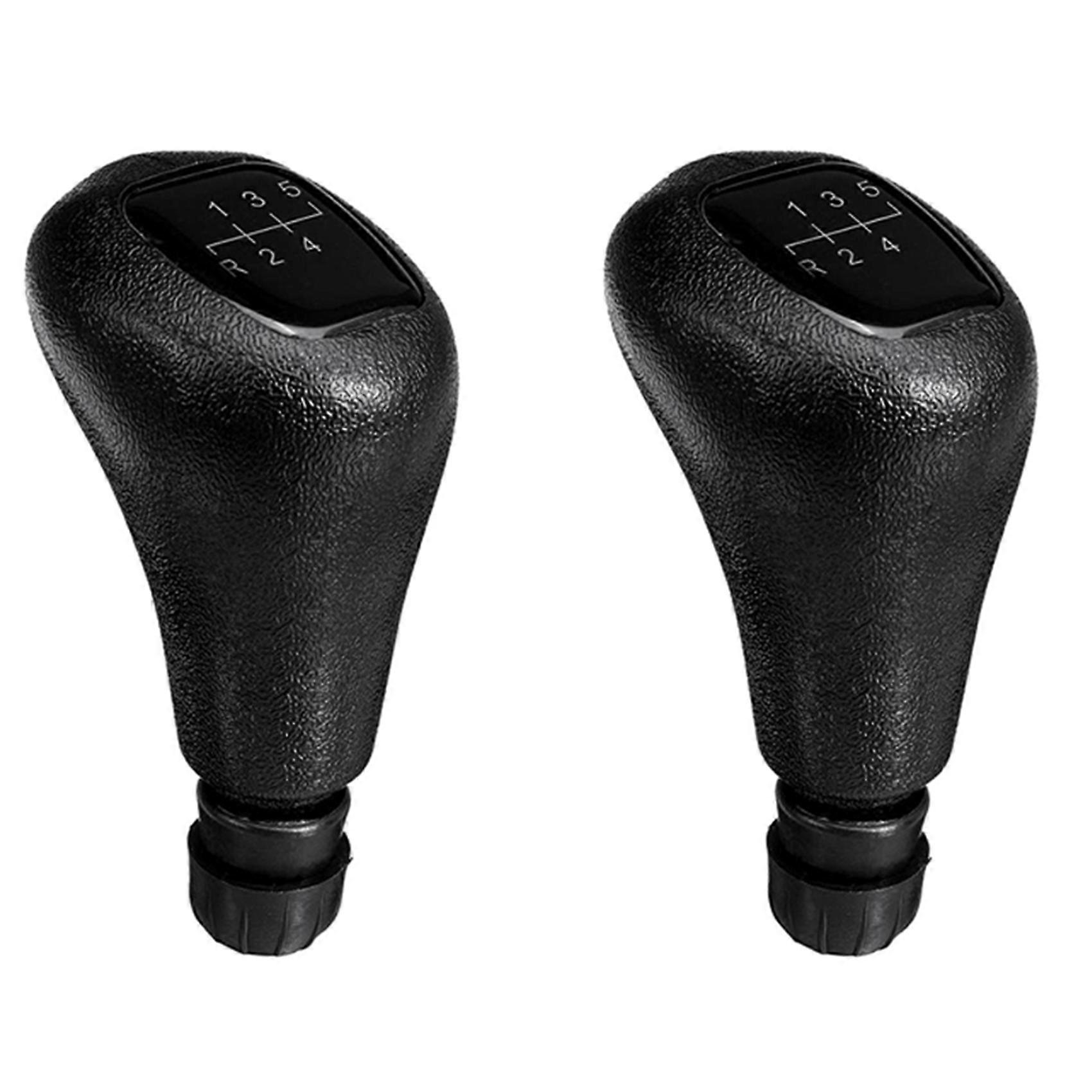 2X 5 Speed Manual Leather Gear Shift Knob Shifter Lever for Mercedes Benz C Class W202 CLK Class W208 E Class W210