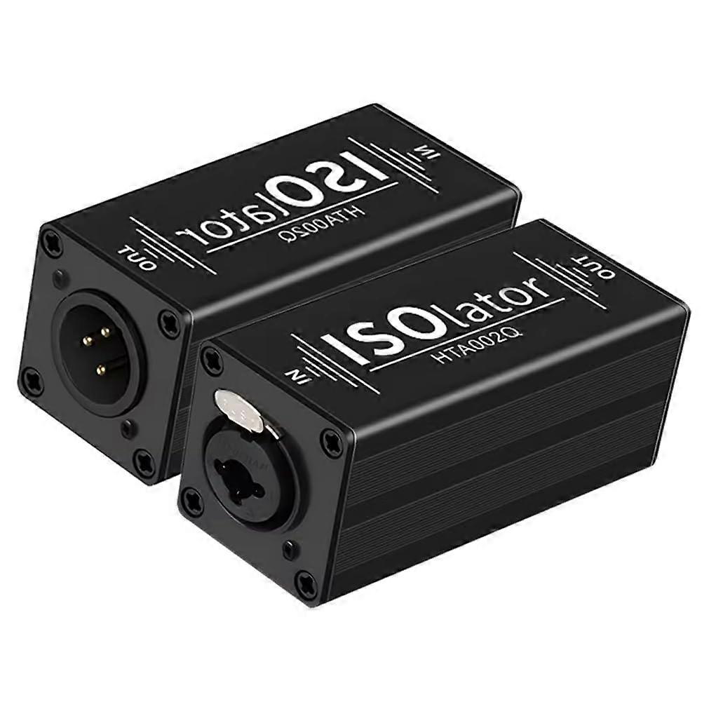 Audio Isolator 6.35mm Jack Ground Loop Eliminator Noise Filter For Audio System Black