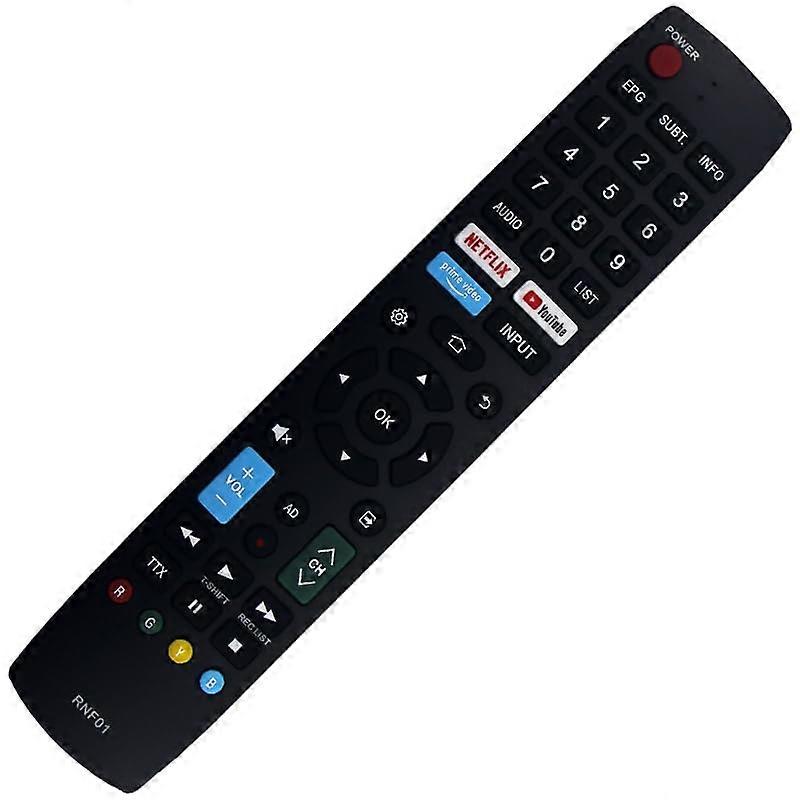 TV Remote Control Replacement RNF01 for Sharp TV 4TC55CJ2X 2T40CE1X Wide Compatibility Battery Powered