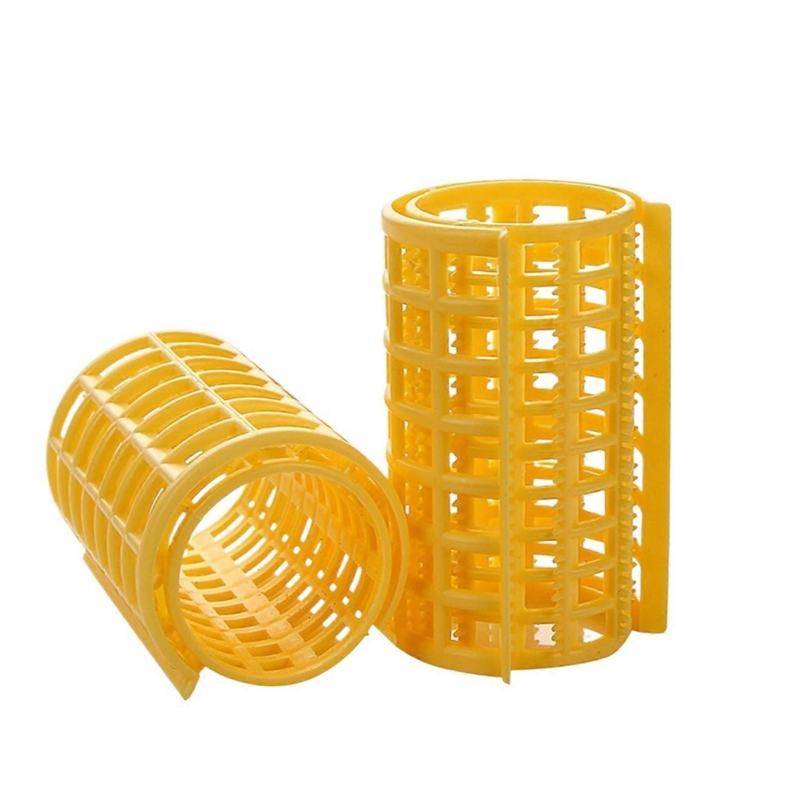 6Pcs Heatless Hair Curlers No Heat Rollers for All Hair Types Adds Volume and Waves Yellow 3CM