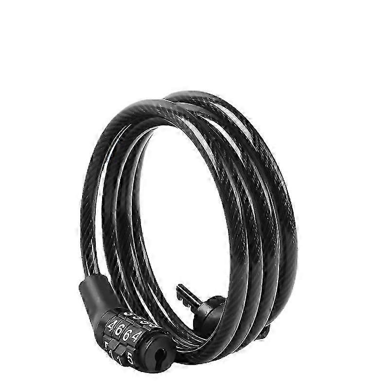 Lock Bike Lock Cable With Combination Black
