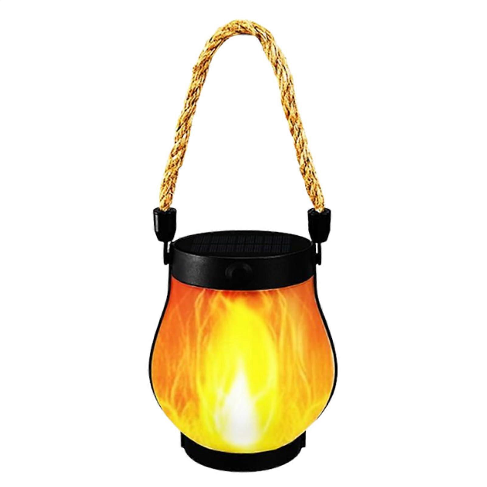 Solar Flame Lantern Outdoor with Captivating Flickering Flame Effect, Weatherproof for Garden Patio