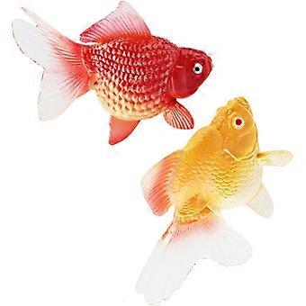 TOYANDONA Künstliche Goldfische | 2 Stück künstliche Aquarium-Kunstfische, realistische Goldfischmodelle, lebensechte künstliche Fische für die Dekoration von Aquarien