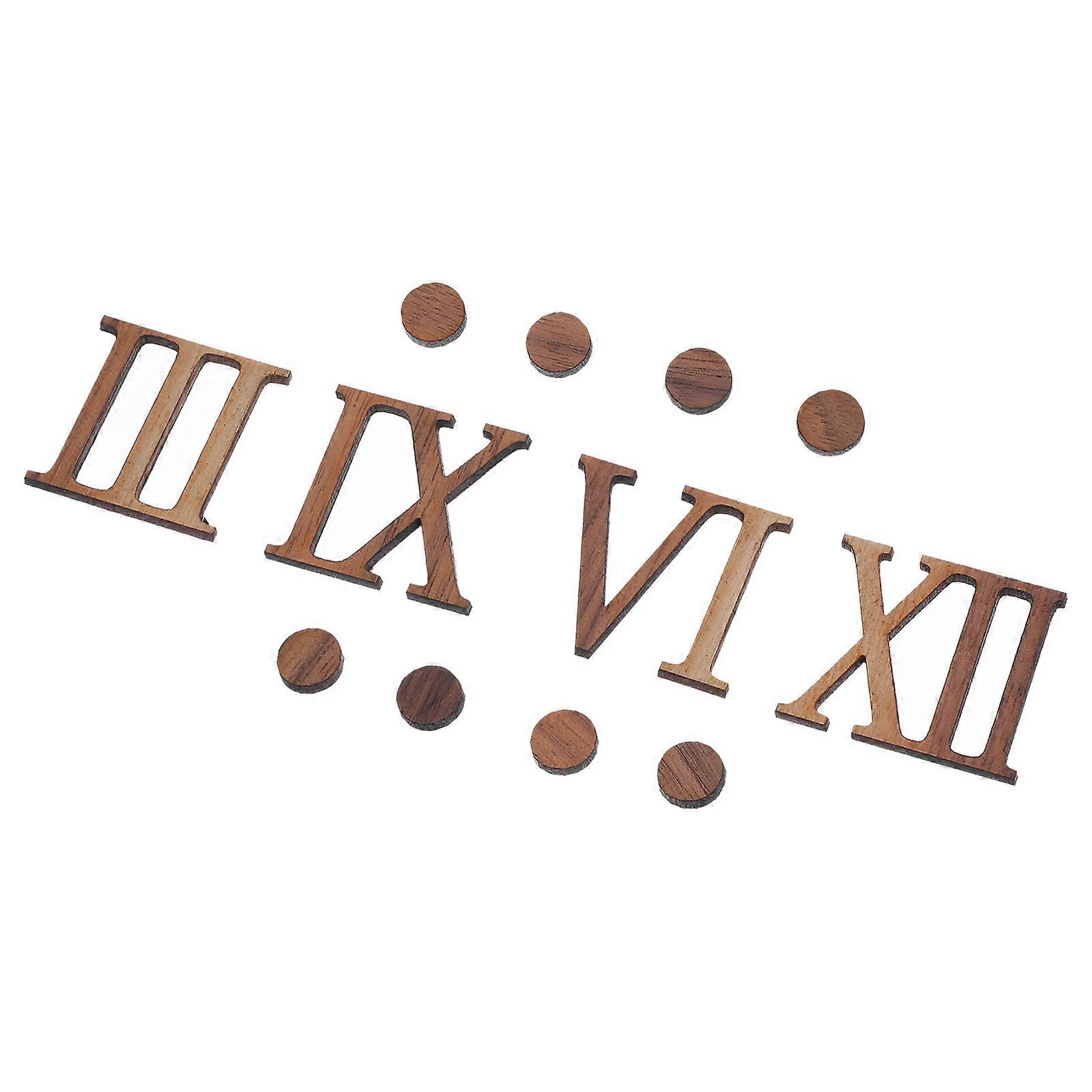 Roman Numerals Wood Clock Numerals Kit for Silent Movement 1Set Decor