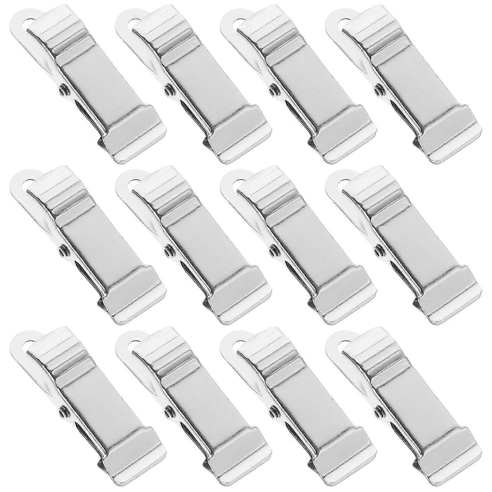 Mini Metal Clips Spring Clip for Kitchen Use 12Pcs Silver Clips