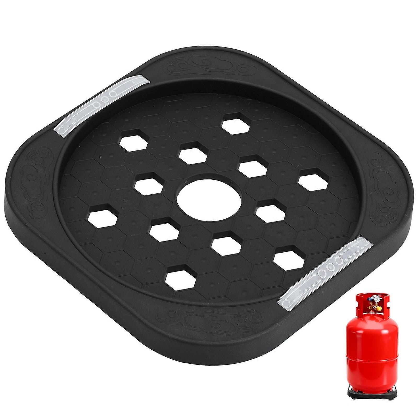 Gas Tank Tray Movable Round Base Plate for Easy Storage 1Pcs