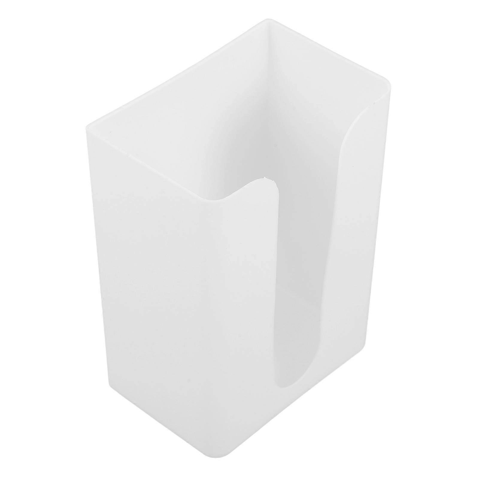 White Plastic Tissue Storage Box for Storage Use 1Pcs Punch Free Wall Holder