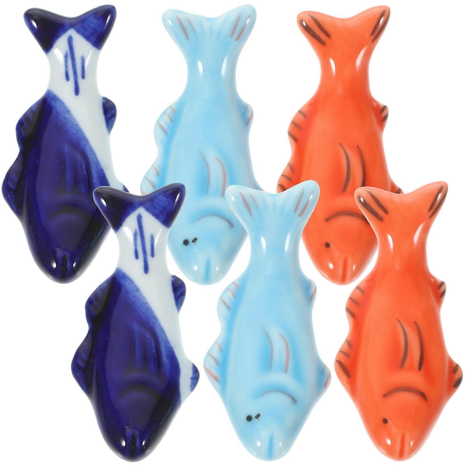 Assorted Color Ceramic Chopsticks Rack for Holding Chopsticks 12Pcs