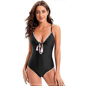 2026 Backless Swimsuit V Neck Swimwear with High Stretch Fabric Ensures Durability Comfort for Beach or Pool Fun 21223 XXL