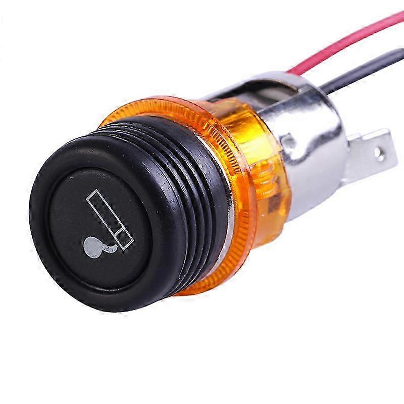 12V Red LED Illuminated Car Cigarette Lighter Socket 25-26