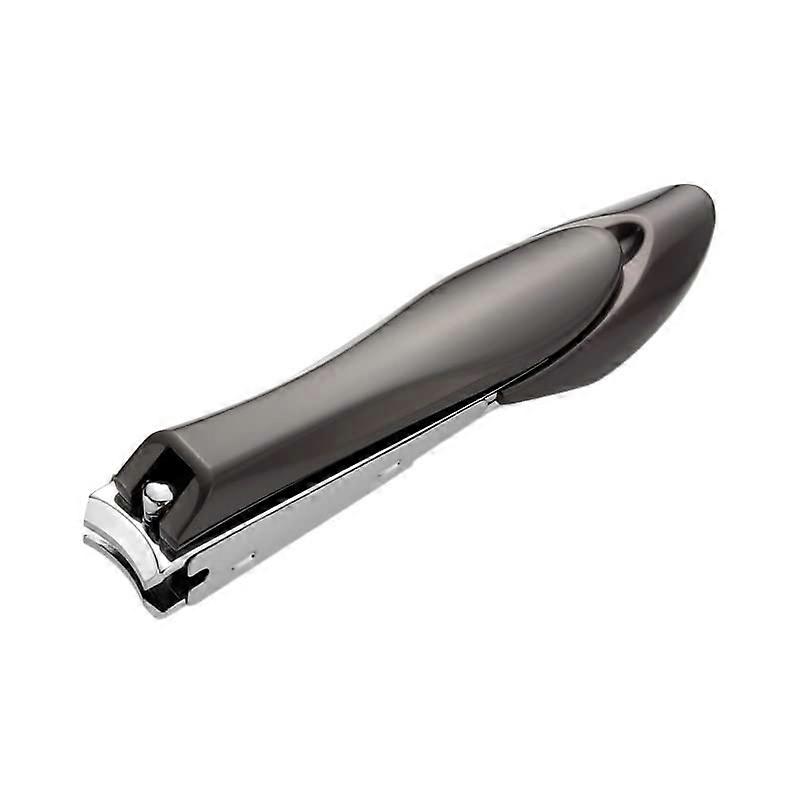 Nail Clipper Stainless Steel Sharp Blades Professional Manicure Pedicure Set Black Medium Flat