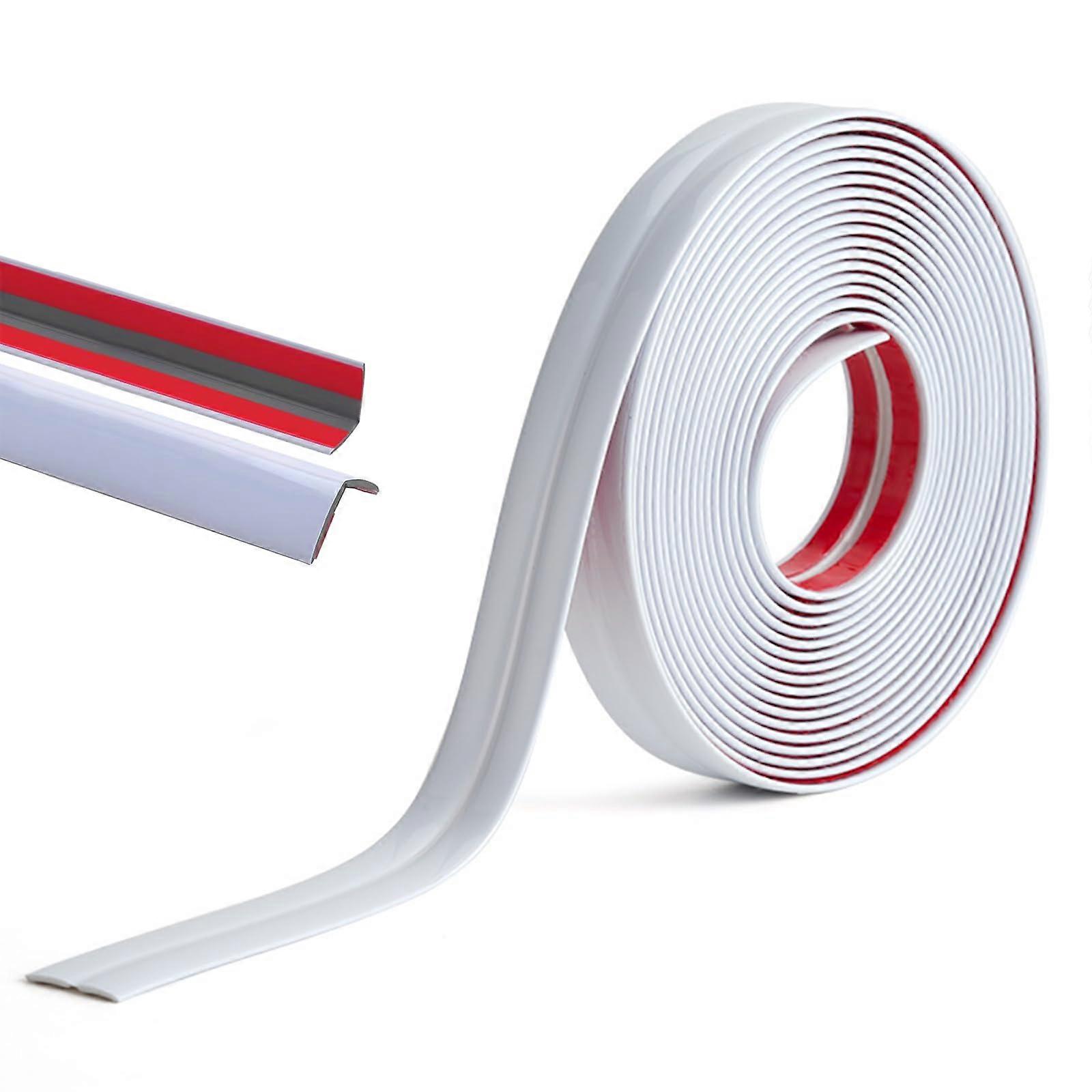 Wall Corner Protector Flexible Self Adhesive Trim for Inside and Outside Vinyl Edges White