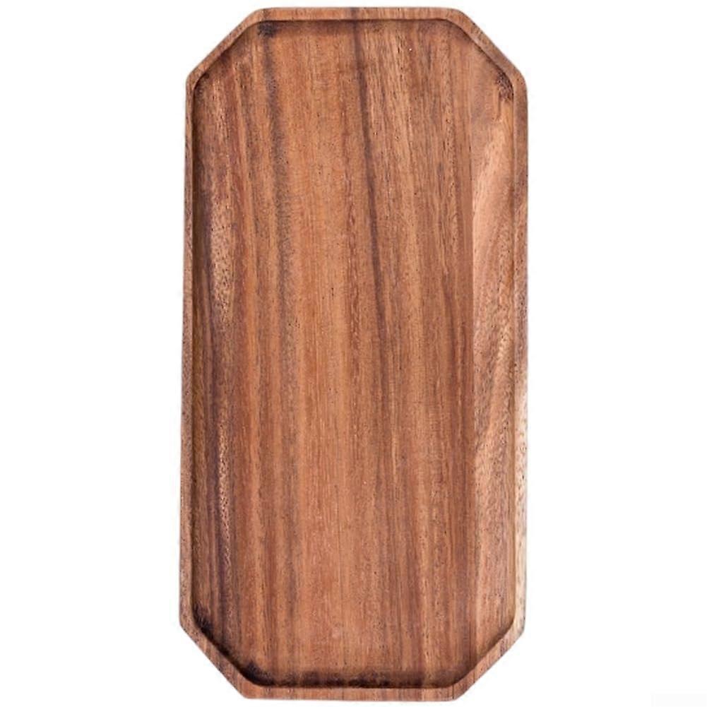 Walnut Serving Tray Handmade Octagonal Wooden Tea Plate for Dessert Fruit Display Elegant Finish