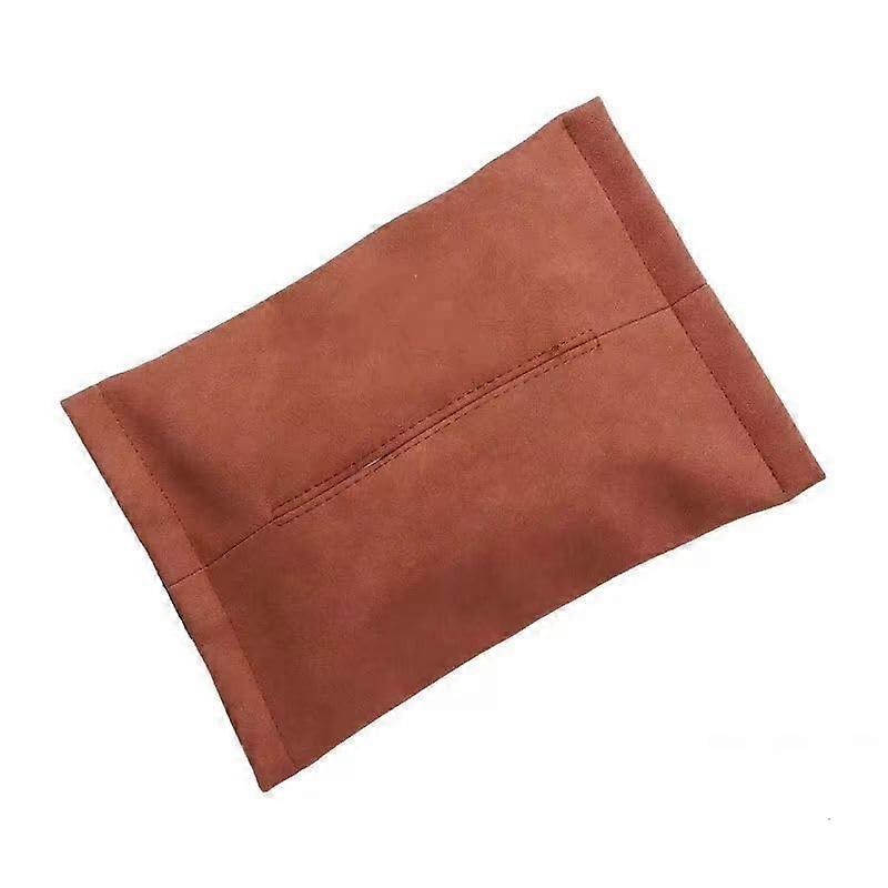 Car Tissue Holder for Tesla Model 3 Y Armrest with Brown Flocking Console Organizer