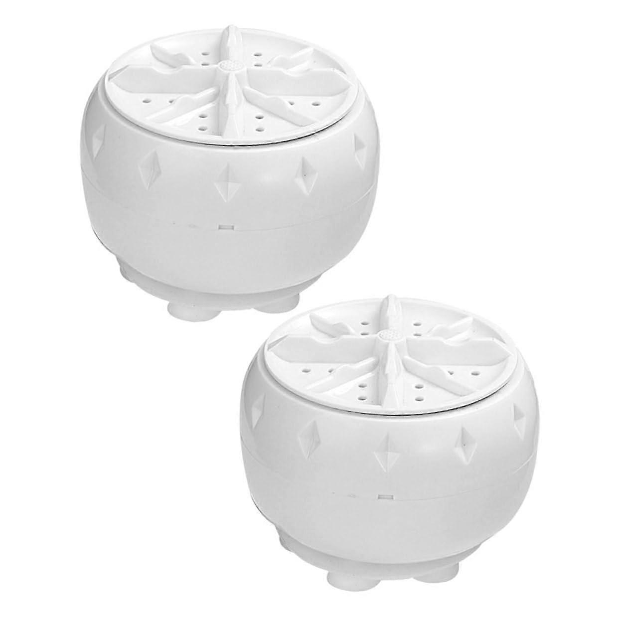 2pcs Portable Mini Washing Machine USB Powered Efficiency Cleaning for Travel Home Camping