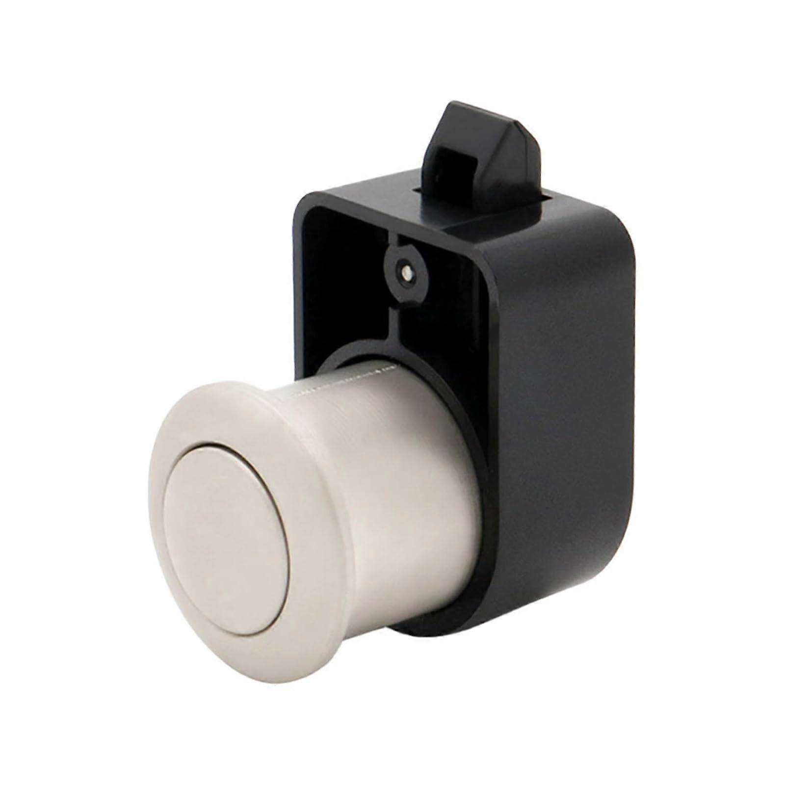 Cabinet Lock Push Button with Key Dual Modes Integrated Pull Handle for Yacht Camper Caravan