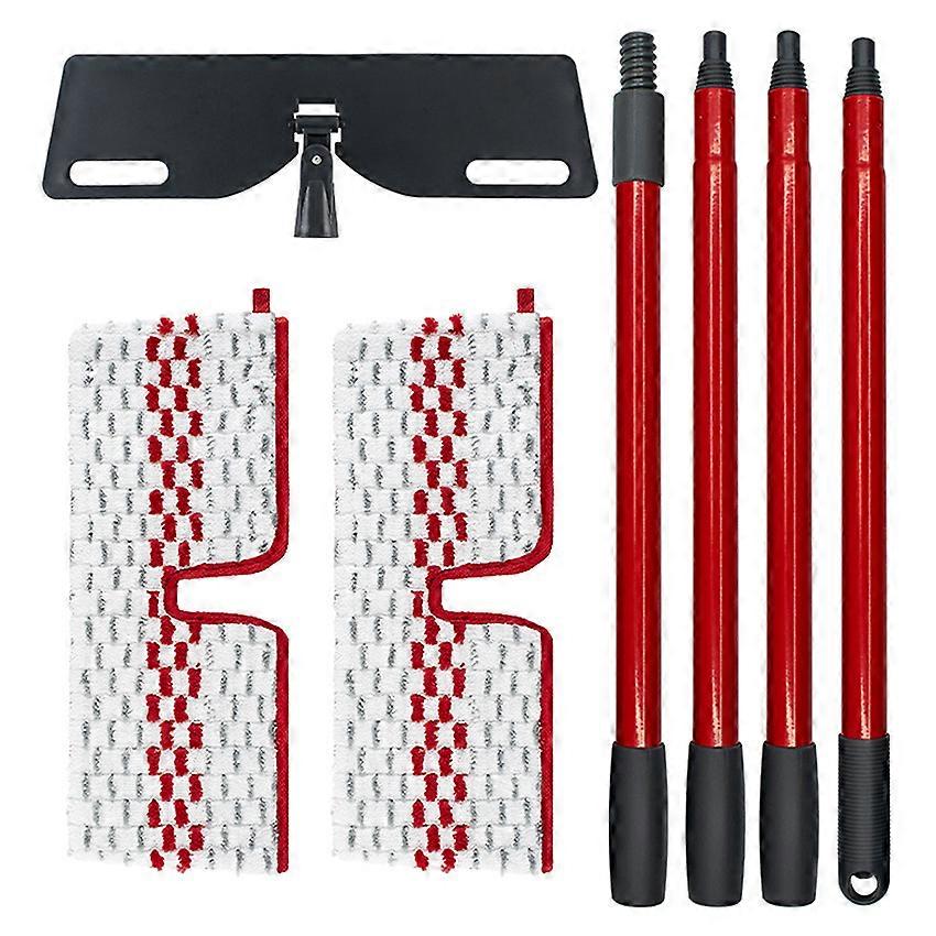 Microfiber Flip-Flop Double-Sided Mop Set Dry/Wet Dual-Use Mop Replacement Pads 58-inch Mop