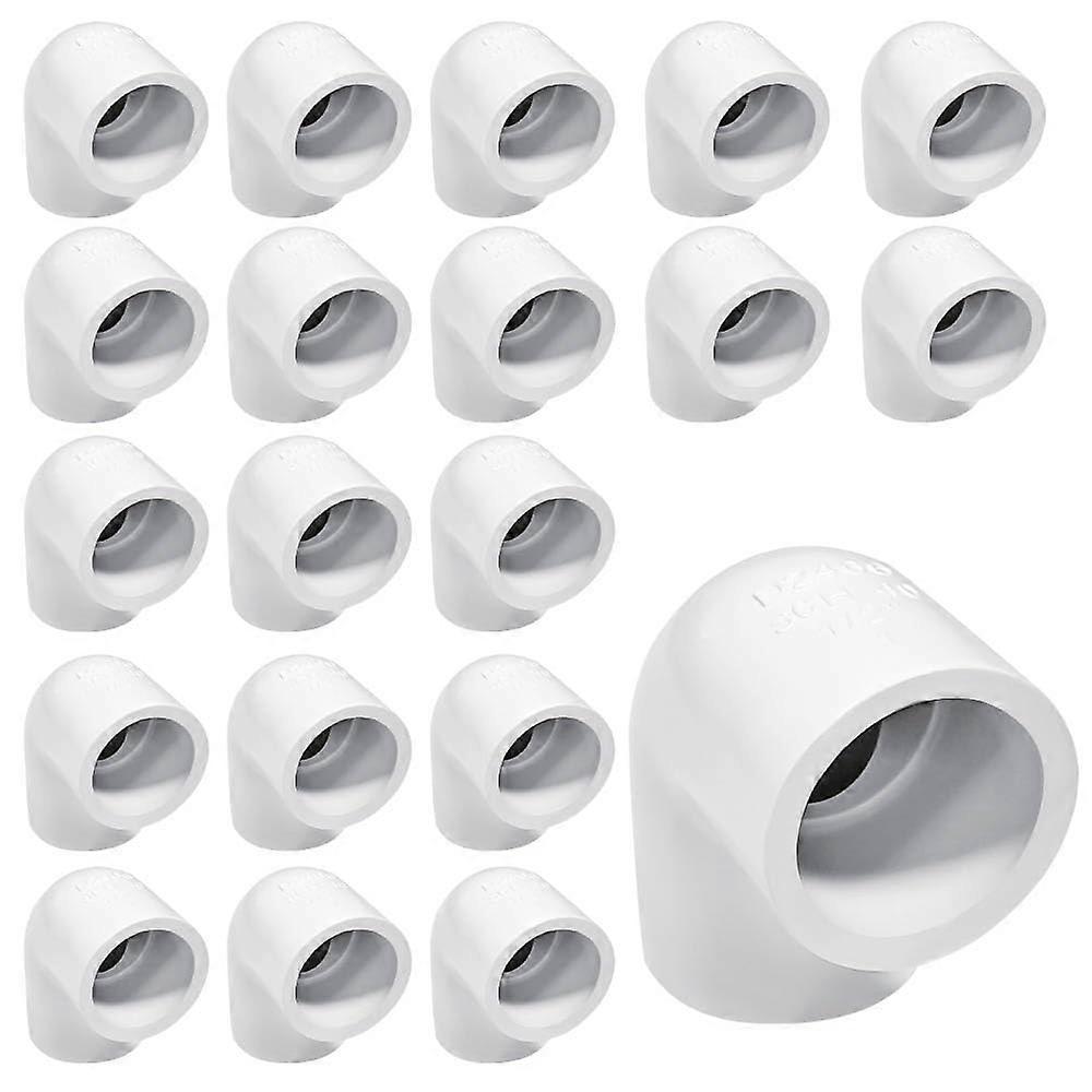 1/2 Inch PVC Pipe Elbow Fitting 90 Degree Connector, Glue, UV Resistant, 10 Pack