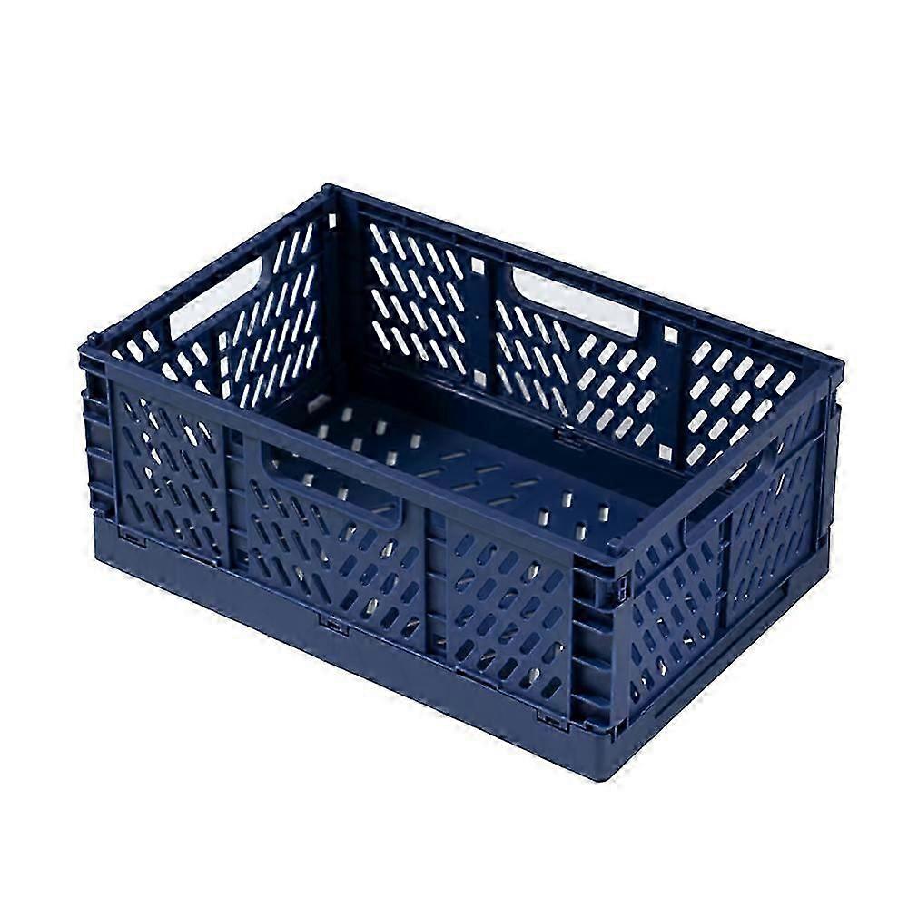 Plastic Foldable Storage Baskets,1 Piece 22*14.8*8.7cm Stackable Foldable Storage Basket, Foldable Storage Crate,Blue