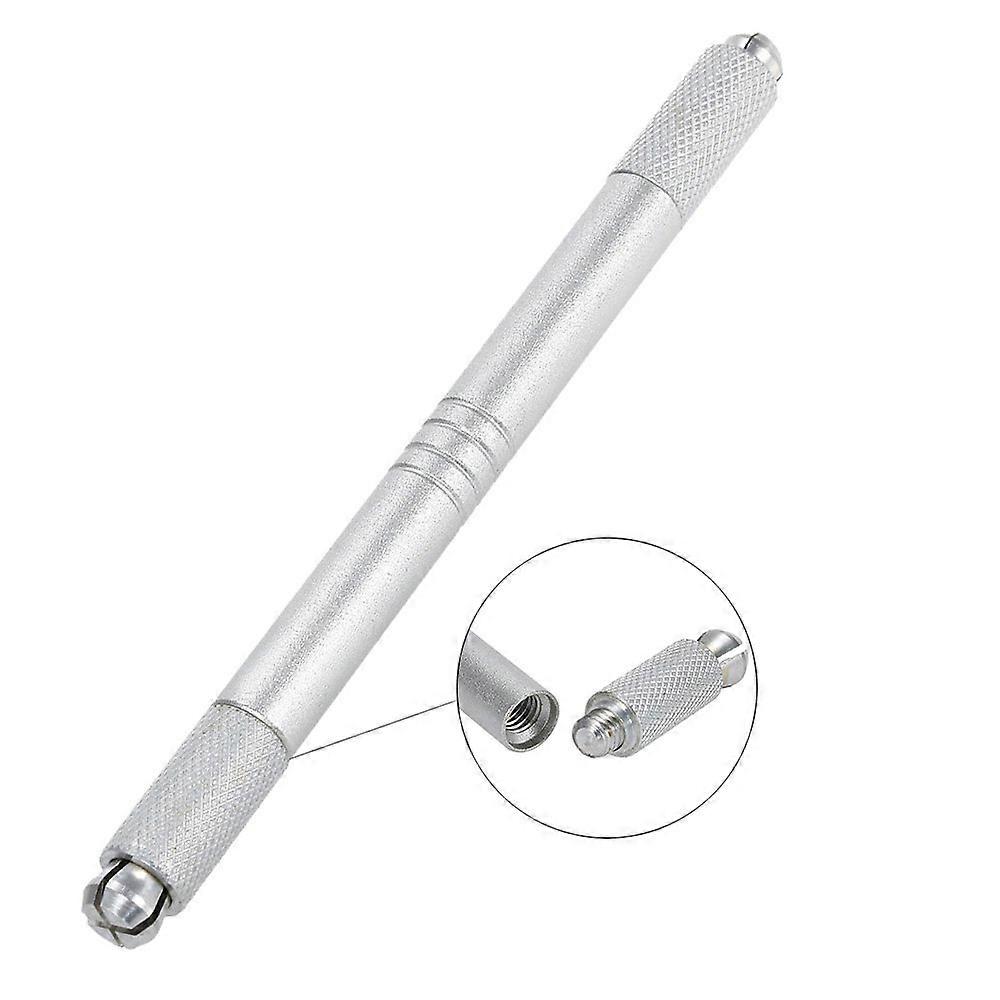 Dual Head Microblading Pen Zinc Alloy Permanent Eyebrow Tattoo Tool with Precise Manual Control