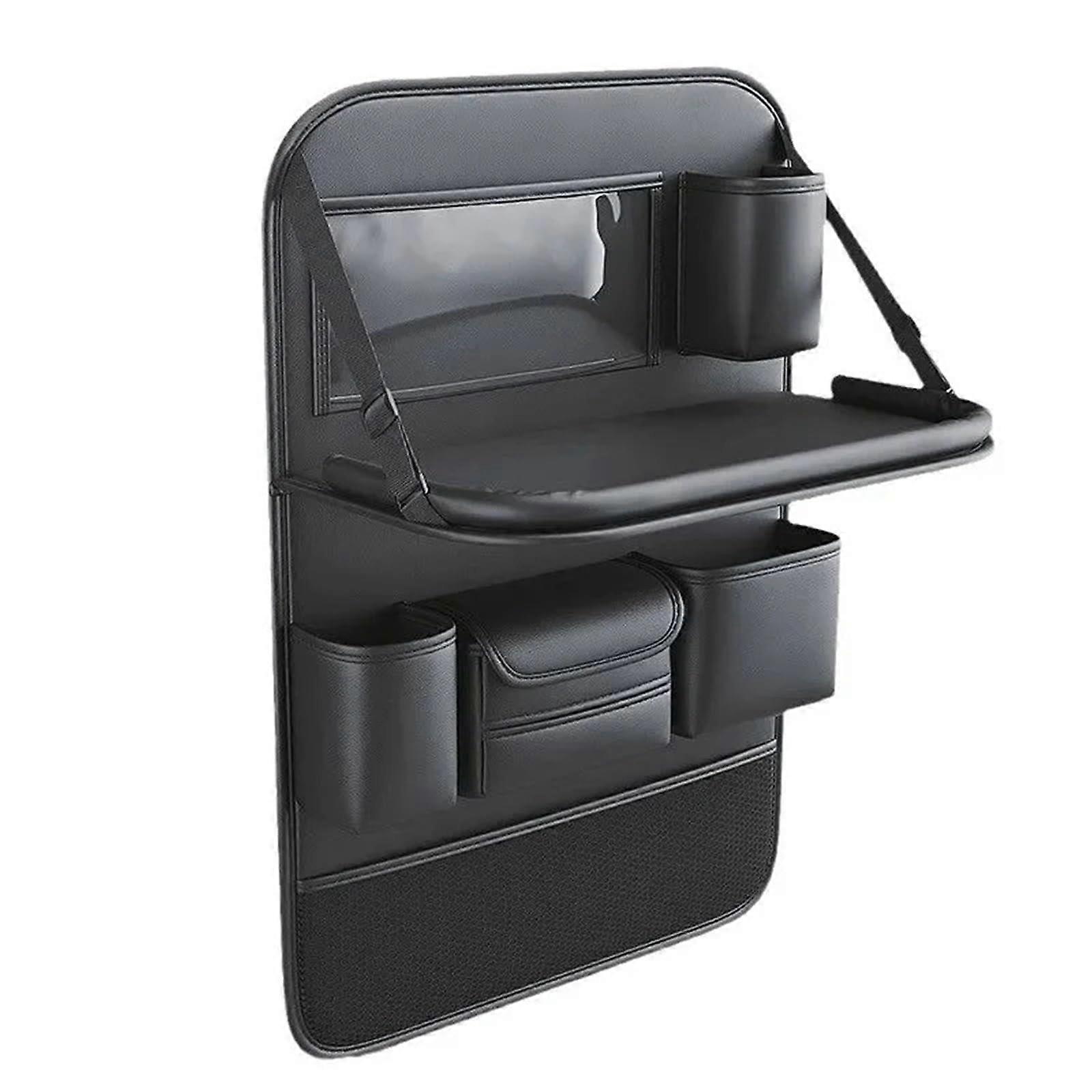 Car Backseat Organizer with Large Capacity MultiPocket Storage and Foldable Dining Table Tray