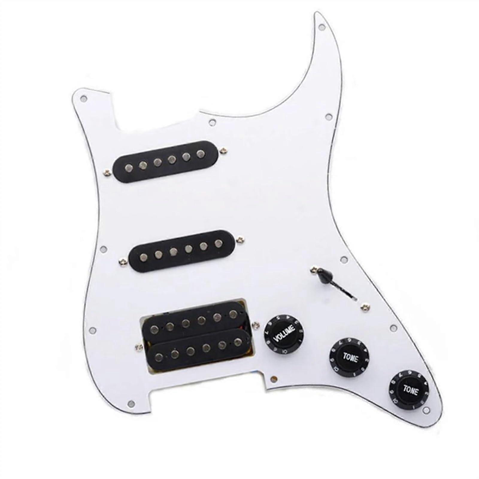 Prewired SSH Guitar Pickguard Set for Strat with Humbucker, Loaded Replacement for FD ST