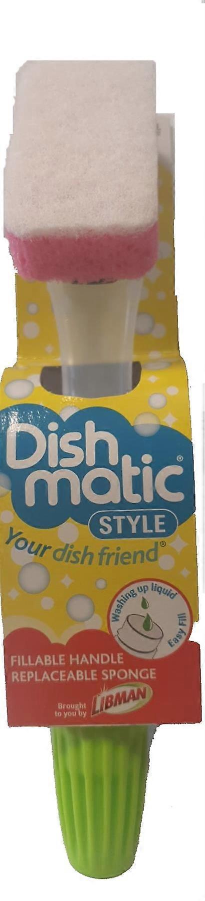 Dishmatic Fillable Handle Replacement sponge White- Non Scratch