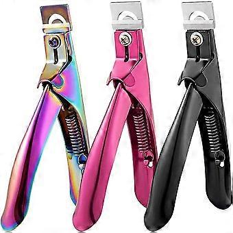 Nail Clippers Set Stainless Steel Rainbow Color with Nail Scissors Sharp Precision Blades for Acrylic Nails Manicure 3pcs