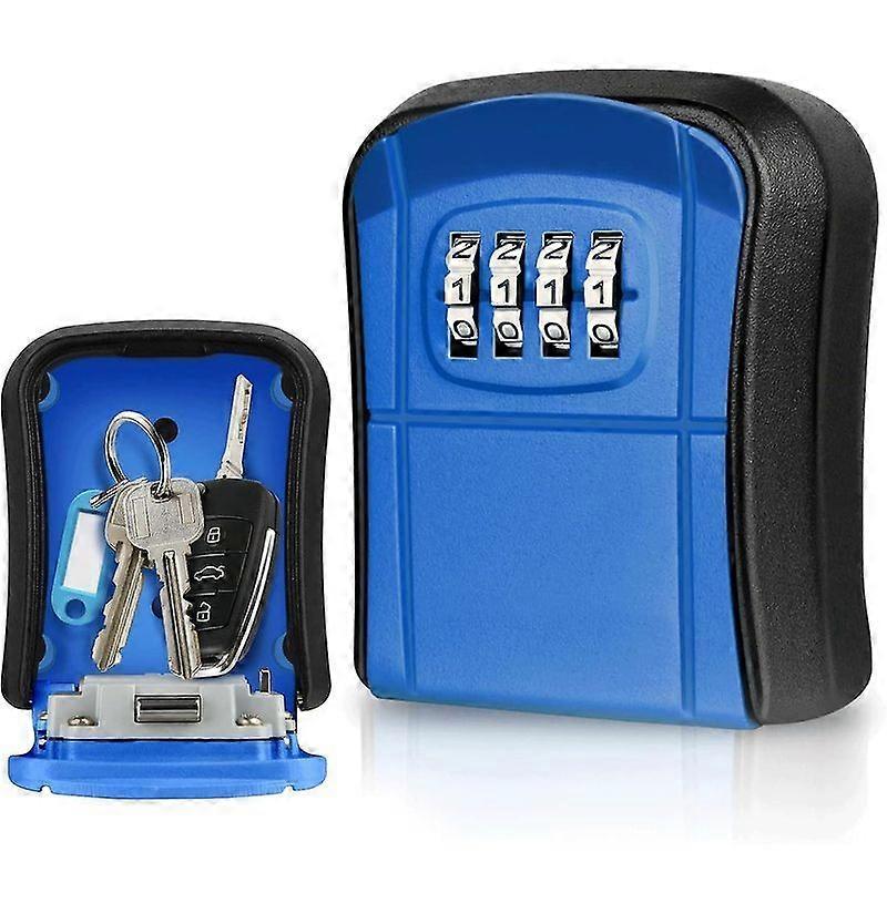 1pcs Key Box Wall Mounted Mini Key Safe Outdoor Key Box with Resettable 4-Digit Numeric Code Waterproof