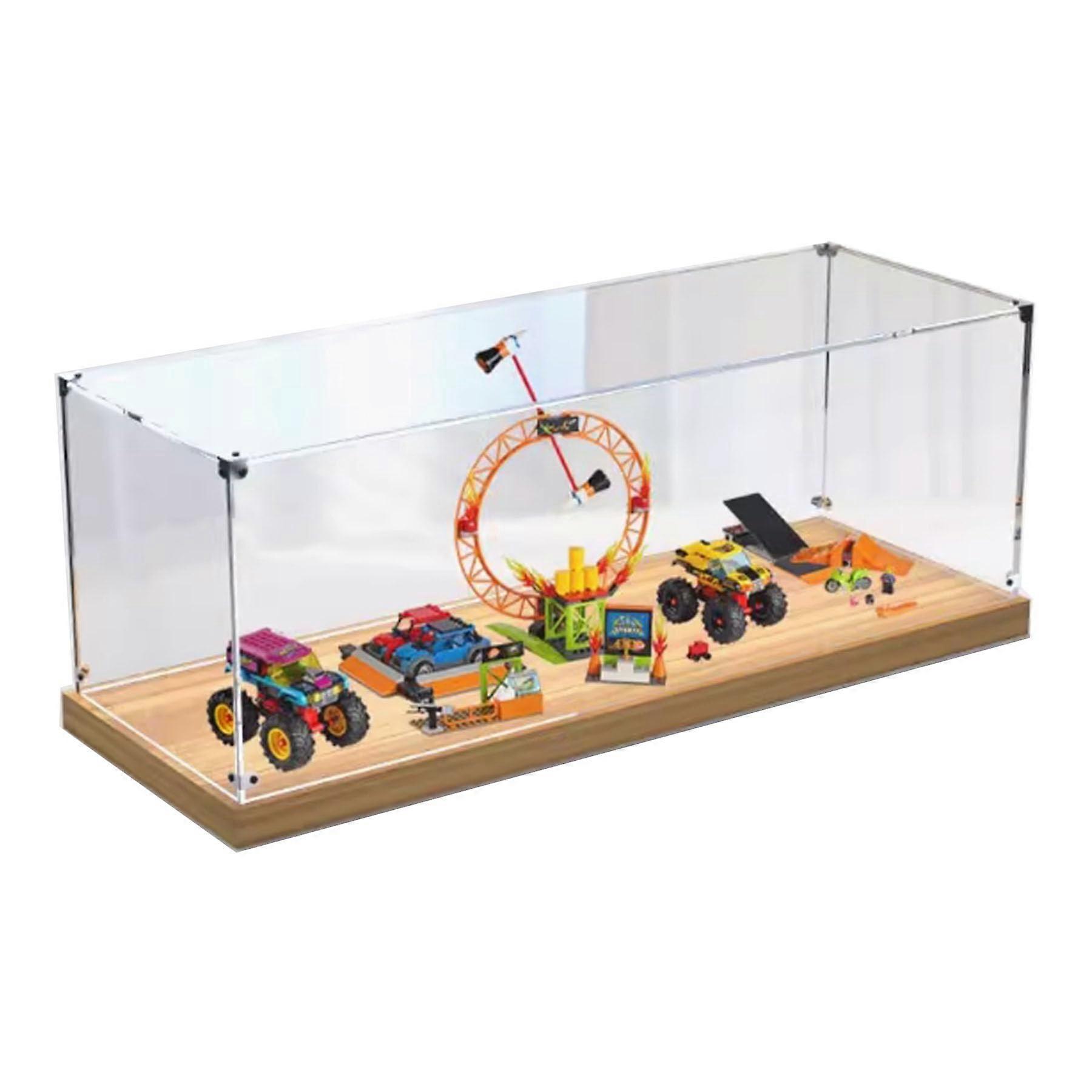 Acrylic Display Case Clear Dustproof Box with Golden Oak Base Tool Assembly for  60295