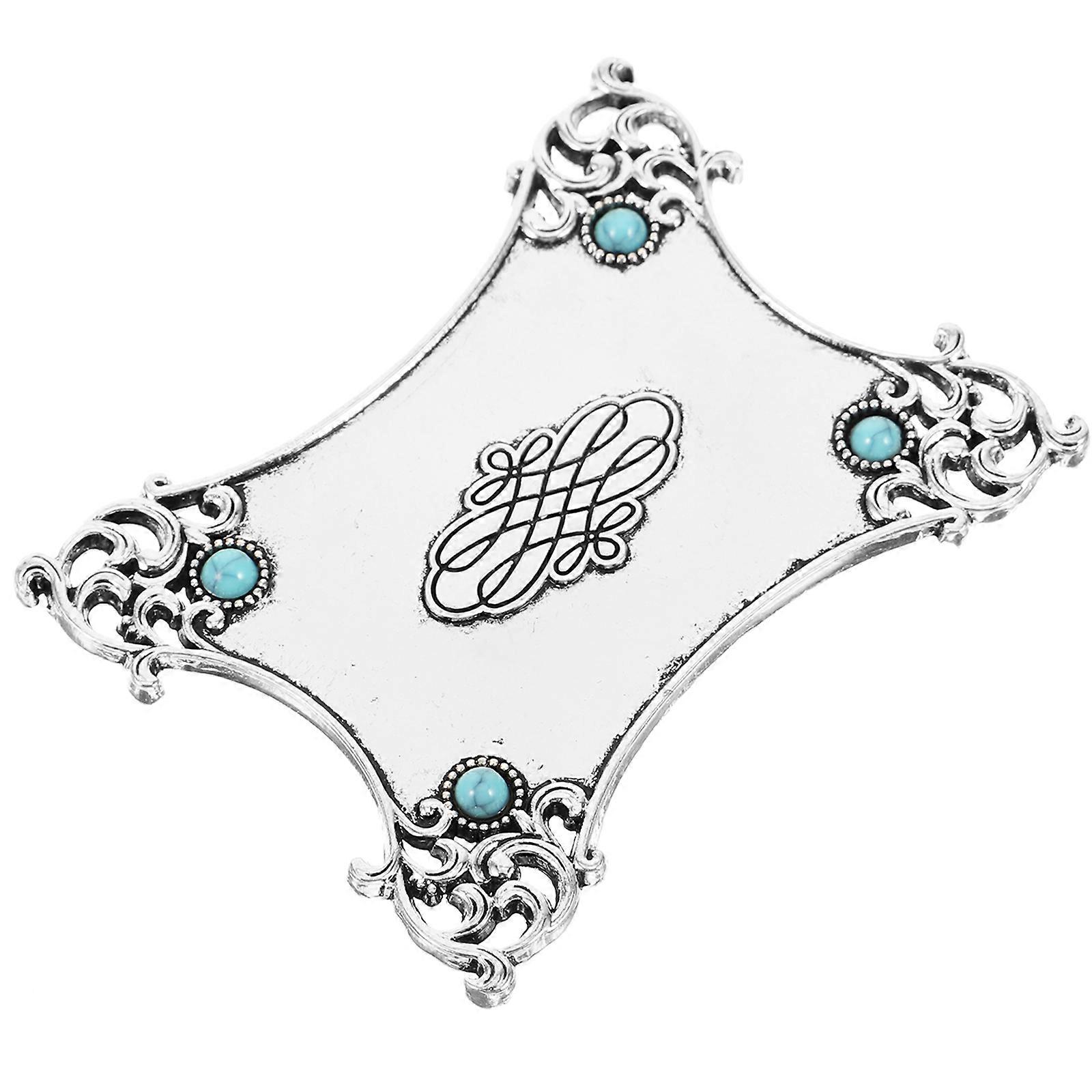 Cross Stitch Thread Organizer Thread Winding Plate for Embroidery Metal Silver