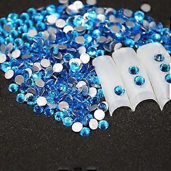 Blue SS20 Nail Art Rhinestones 1440pcs Non Hotfix Flatback Gems for DIY Nail Decoration