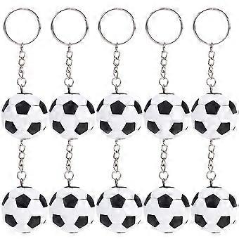 Soccer Keychains Sports Ball Pendants for Keychain 10Pcs Plastic