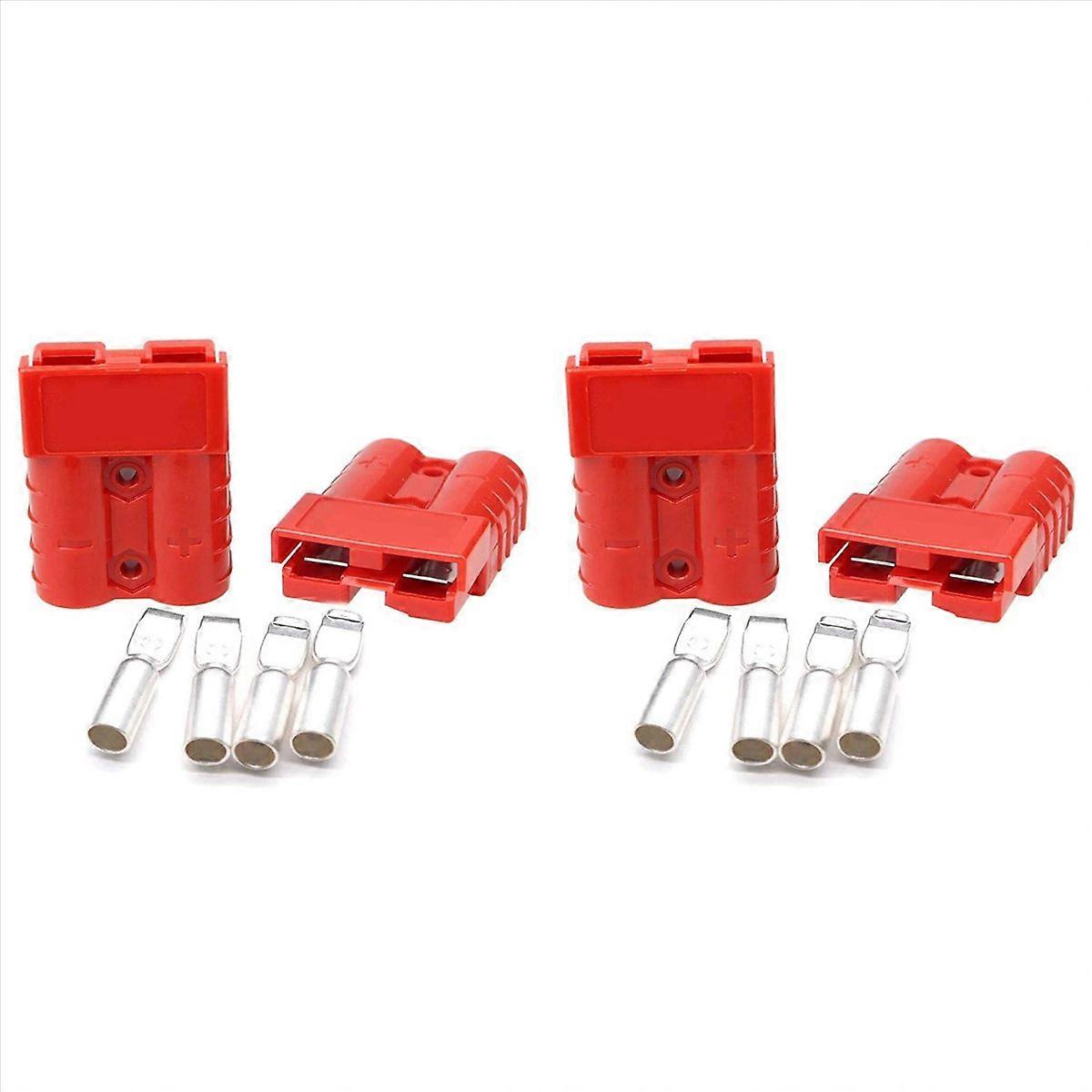 2 Pcs Quick Connect Plug 175A 600V Battery Red for Maximum 1AWG Wire