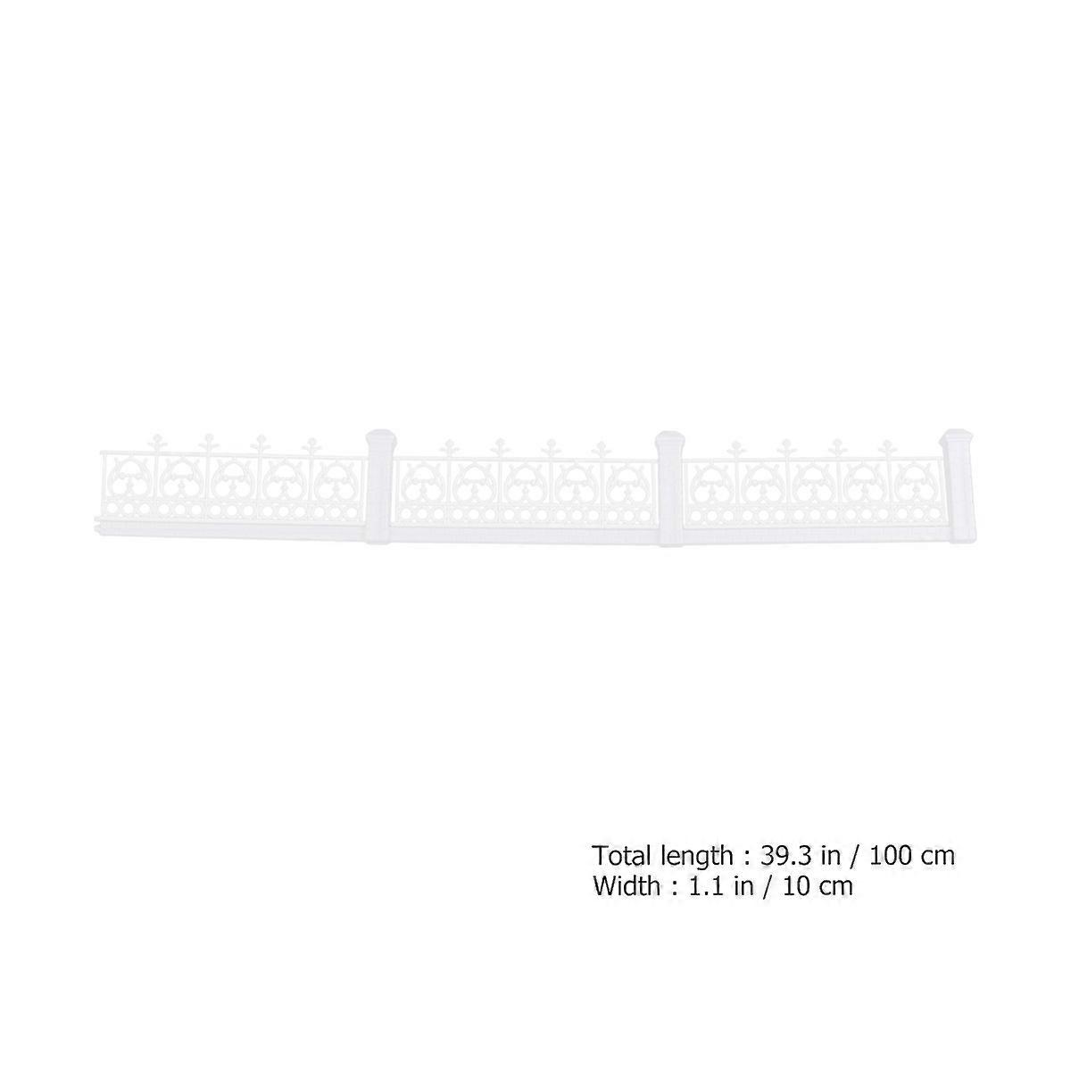 Fence Diy Model Materials For Sand Table 1m White Plastic 1Set