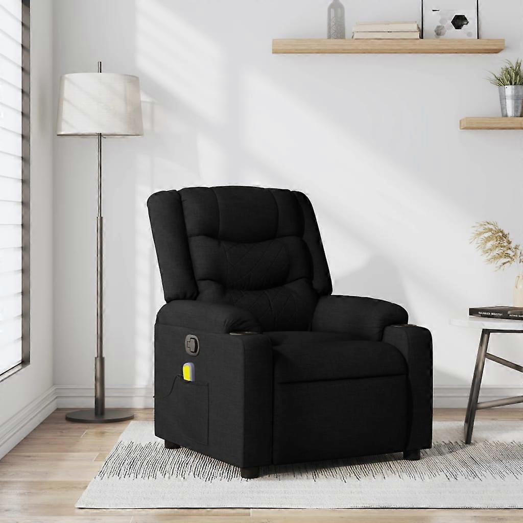 Massage-Relaxsessel, schwarzer Stoff, SKU: 3206893