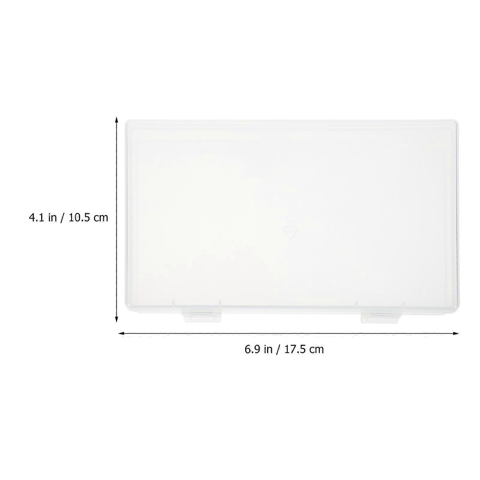 Transparent Plastic Storage Box Electronic Components Container for 4Pcs Usage