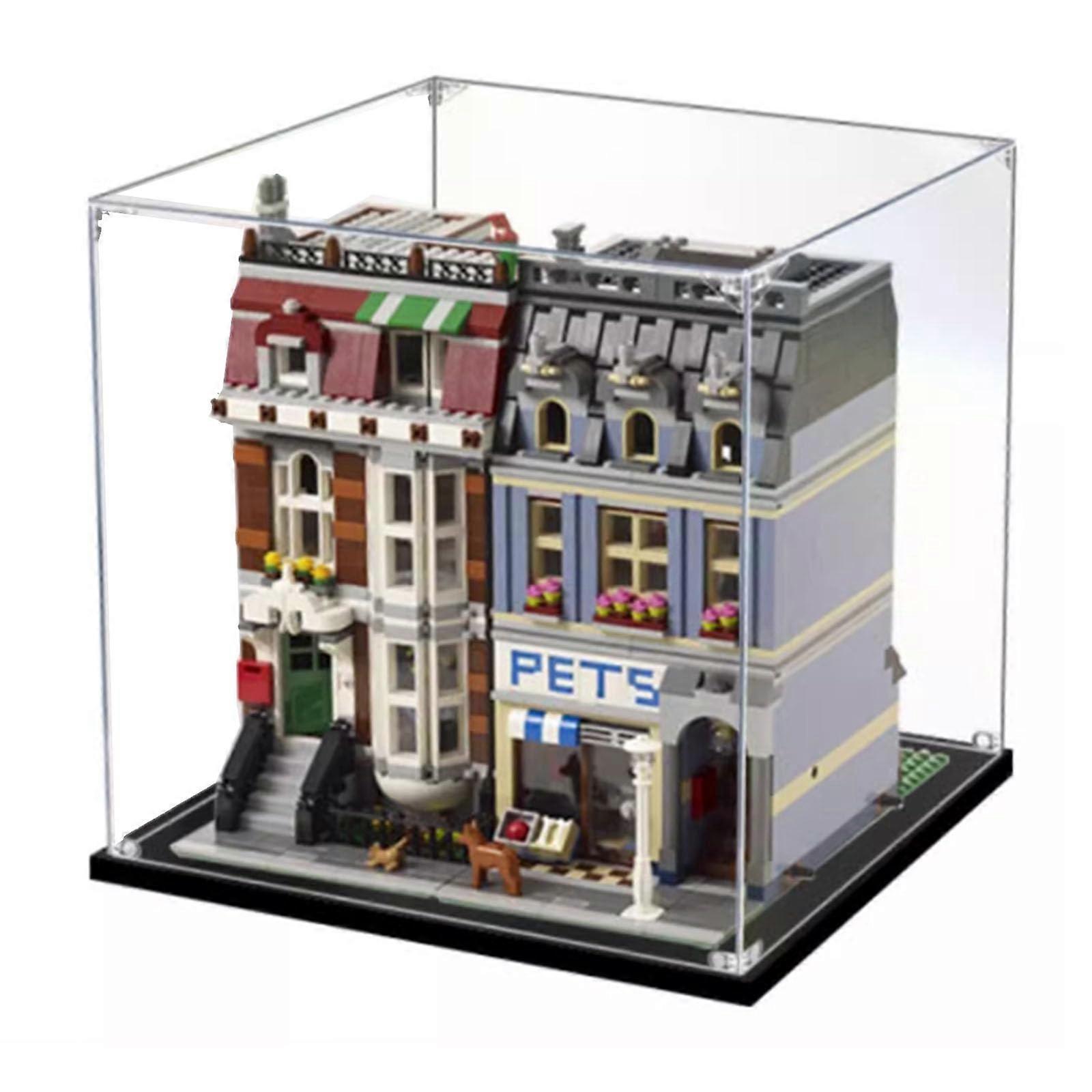 Acrylic Display Case for  10218, Clear Dustproof Showcase with Black Base, Easy Assembly