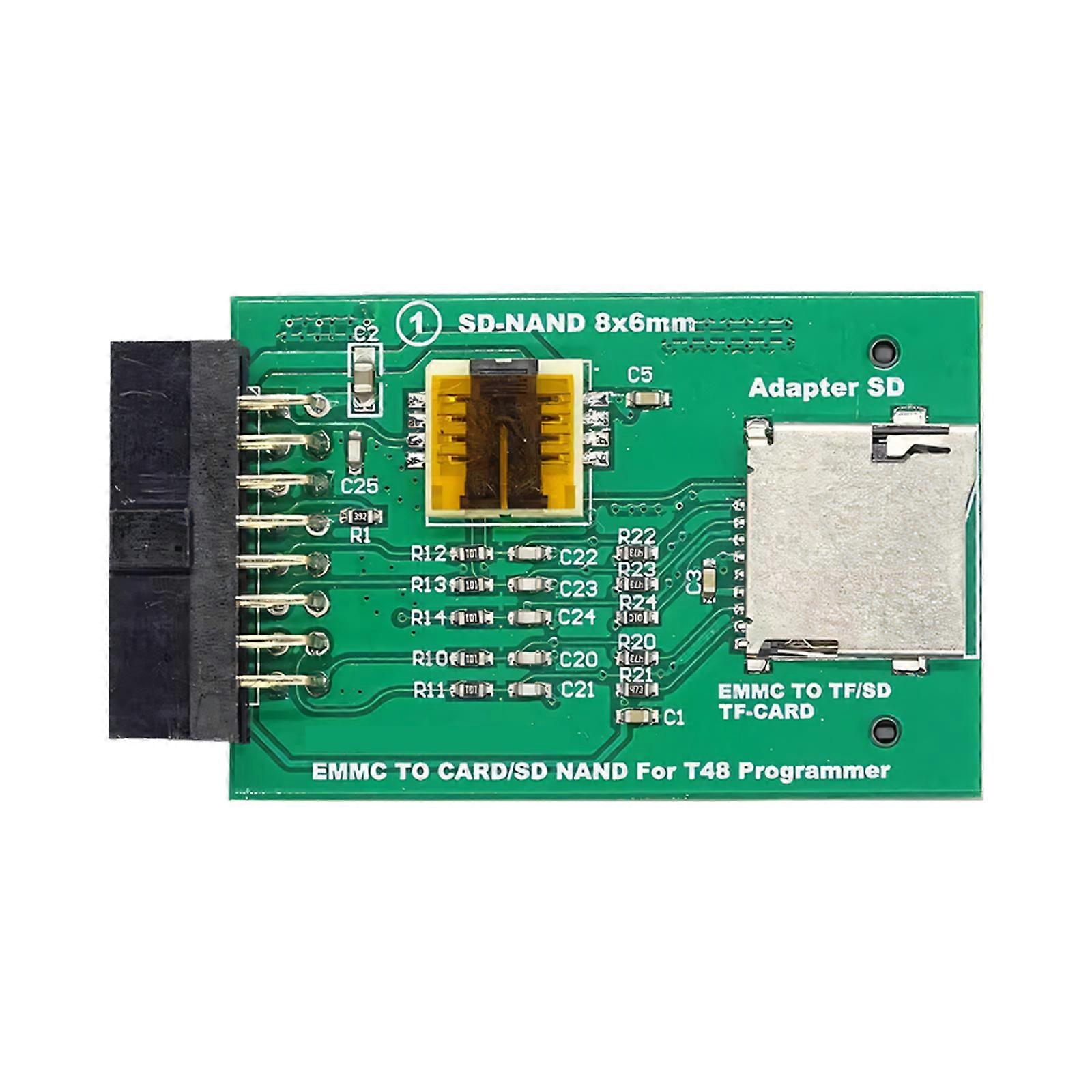 Efficient EMMC TF Card Reader Adapter For T48 Programmer And Data Recovery Multicolor