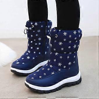 Winterstiefel für Kinder mit seitlichem Reißverschluss, warm und wasserdicht, rutschfeste dicke Sohlen, mittelhoch – geeignet für Jungen und Mädchen