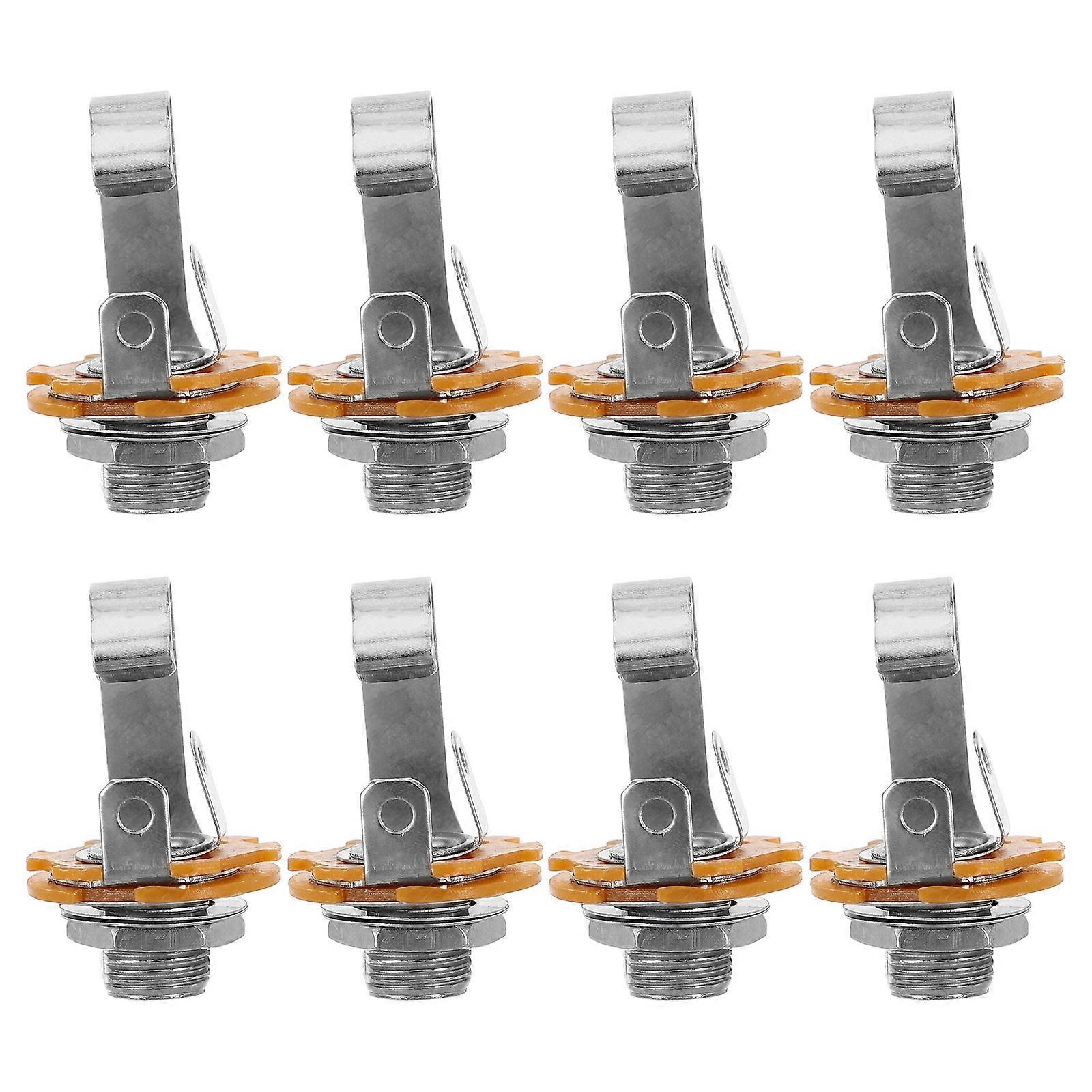 Input Jack Socket for Guitar Audio Connection 8Pcs Silver