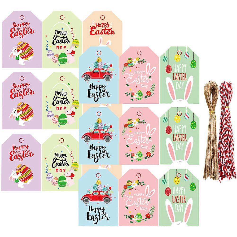 1 Set Easter Hanging Tags Easter Paper Tags Easter Gift Tags With Rope Easter Party Supplies