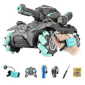 RC Tank Car Toys Armored Vehicle with Water Bomb and Dual Remote Control for Kids