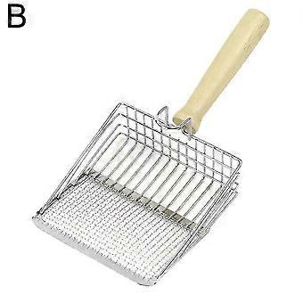Pet Cleaning Tool Metal Steel Cat Litter Scoop Steel Handle Pet Poop Shovel