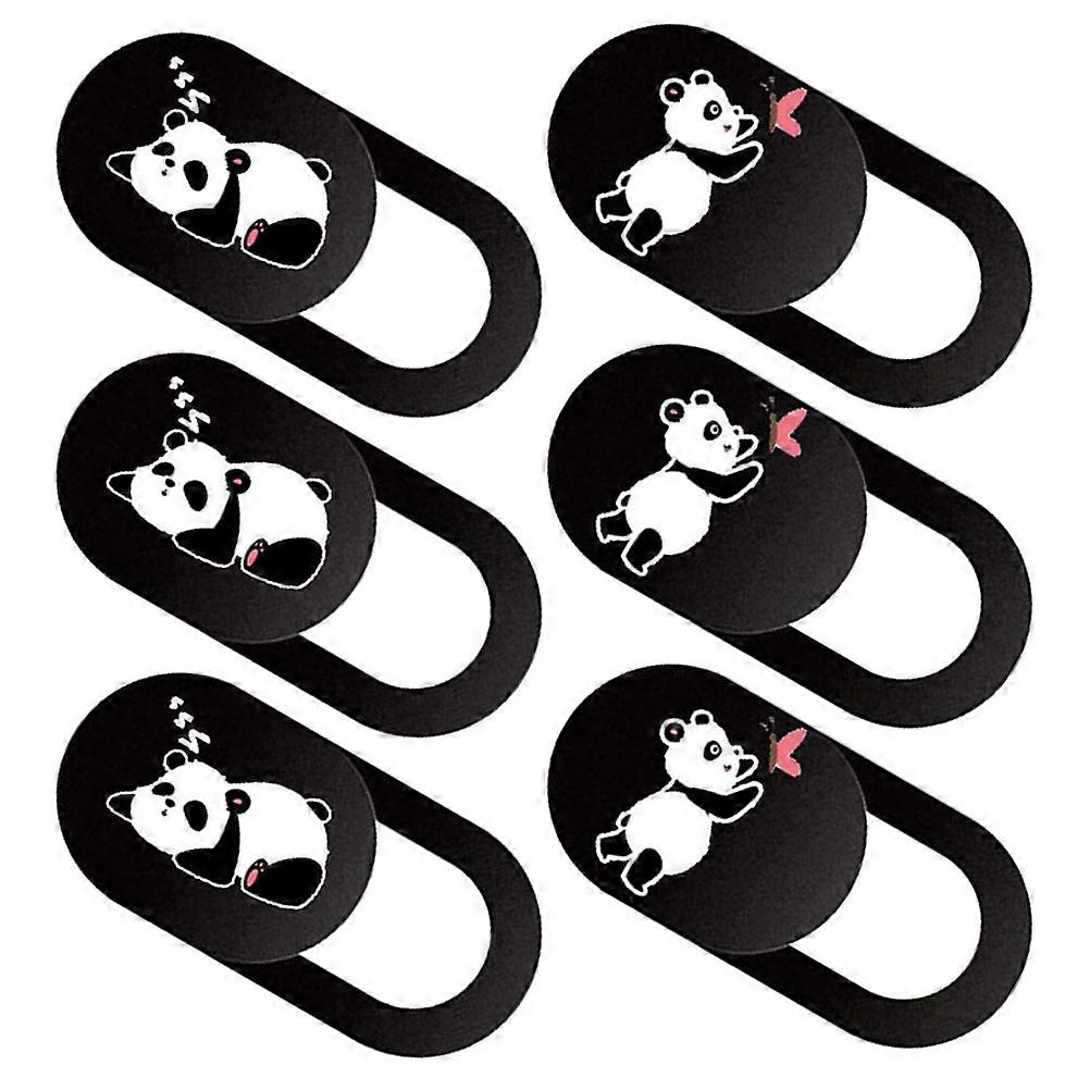 Web Camera Slide Privacy Protector with 6Pcs Black ABS Material Covers