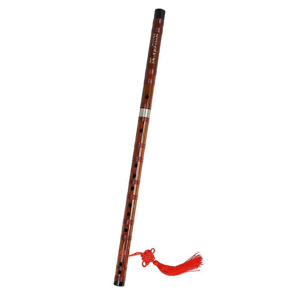 Light Brown Bamboo Flute for Playing with Membrane Protector Set
