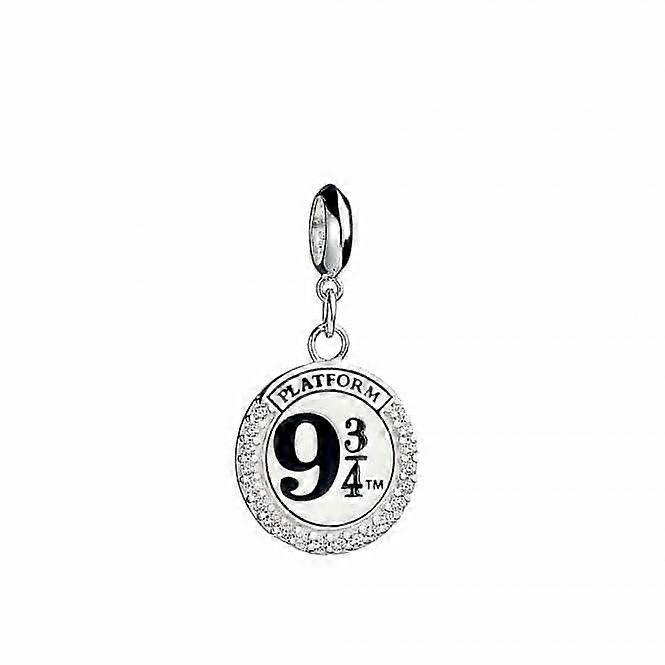 Harry Potter Sterling Silver Platform 9 3/4 Clip Charm with Crystal Elements