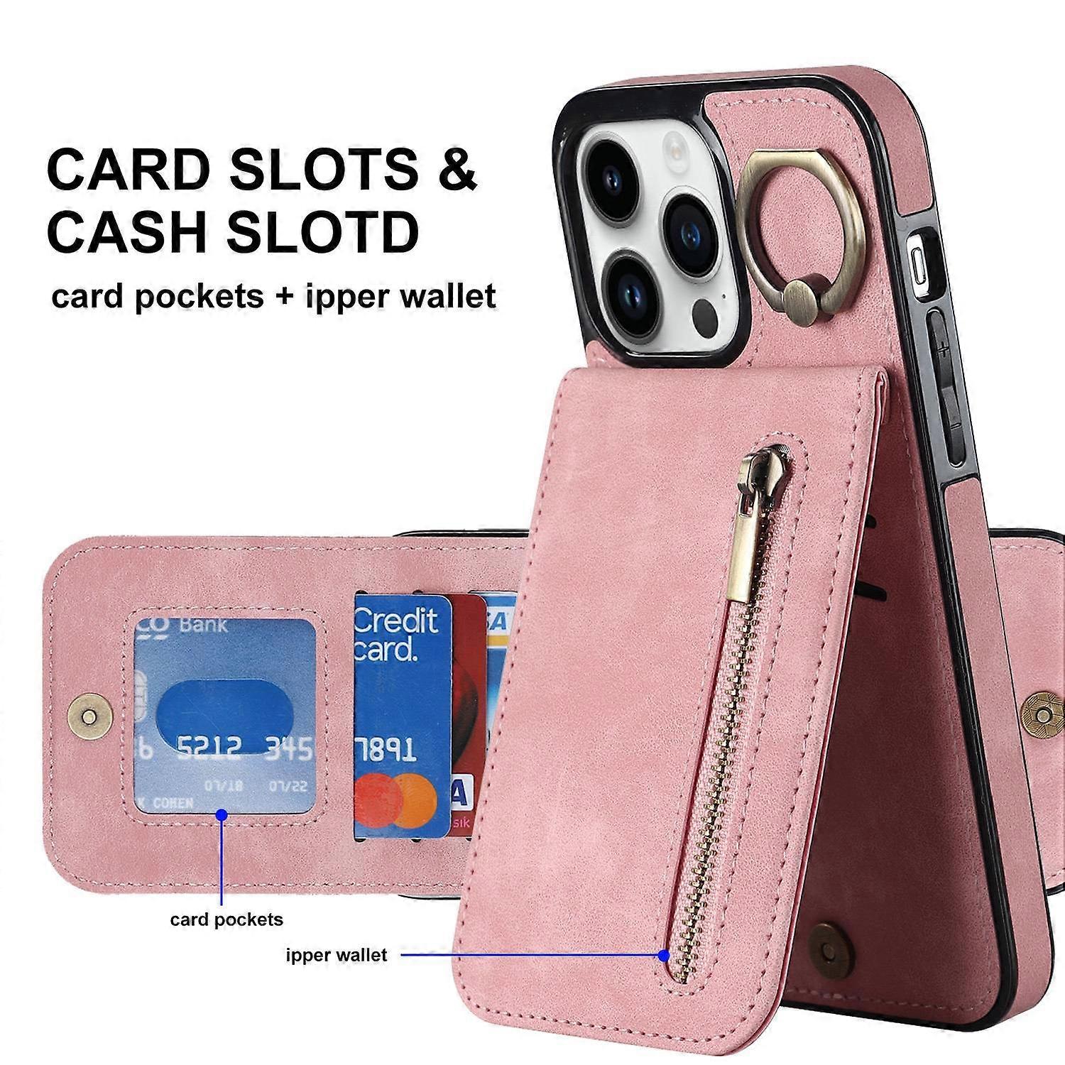 Case for iPhone 14 Plus Leather Texture Pink Noz3437