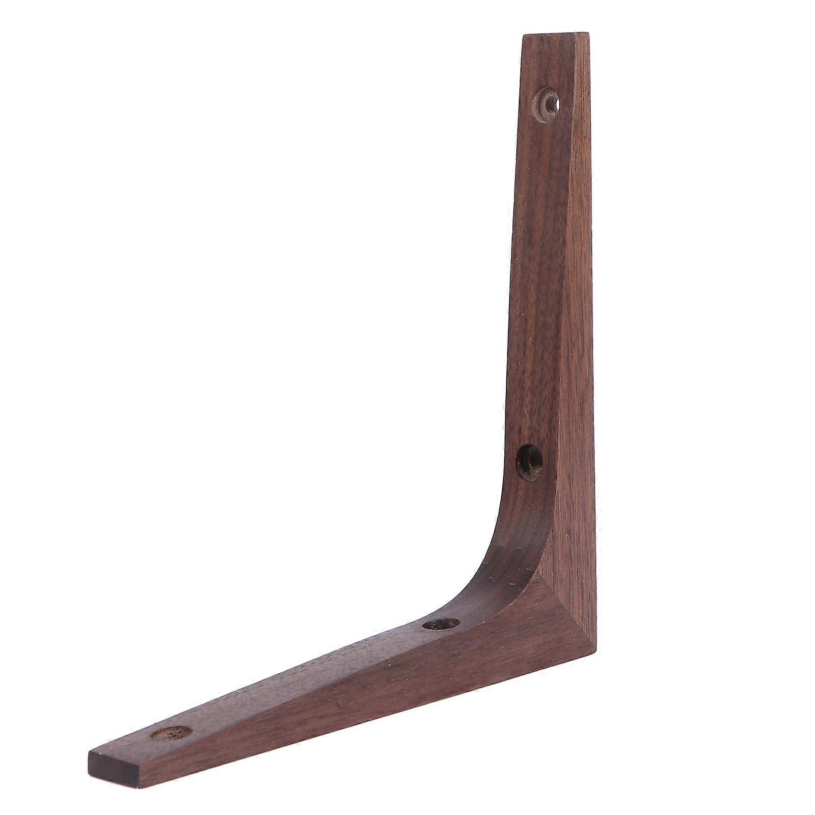 1Pc Shelf Brackets Solid Wood Shelf Holders Wall Mounted Shelves Support(Coffee)