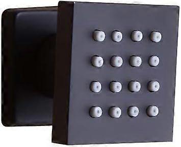 Single-function square wall-mounted adjustable 16-head full-body spray shower, matt black [MI]